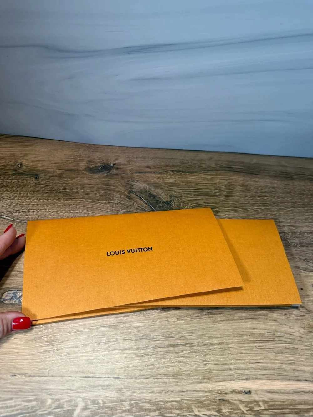 Louis Vuitton Envelope Receipt Holder Set Authentic Boutique Packaging